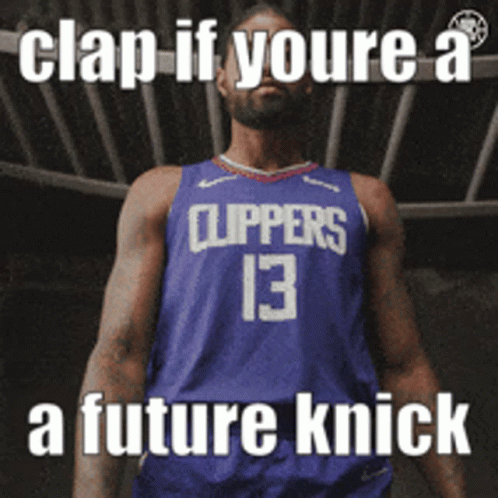 Paul George Clap If You're A Future Knick GIF