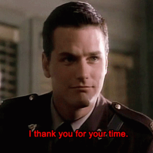 Paul Gross Thank You For Your Time GIF