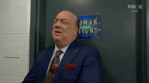 Paul Heyman Blow Air GIF
