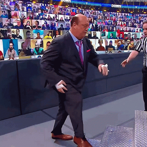 Paul Heyman Falling GIF