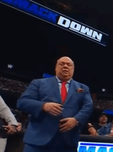 Paul Heyman Point Smack Down GIF