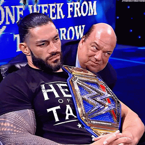 Paul Heyman Talking Roman Reigns GIF
