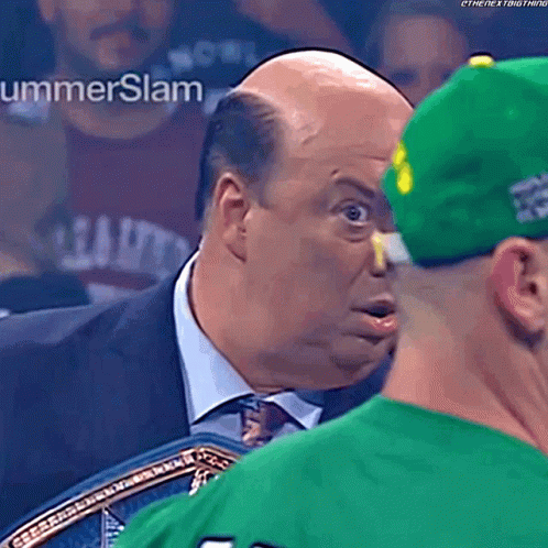 Paul Heyman Wide Eyes GIF
