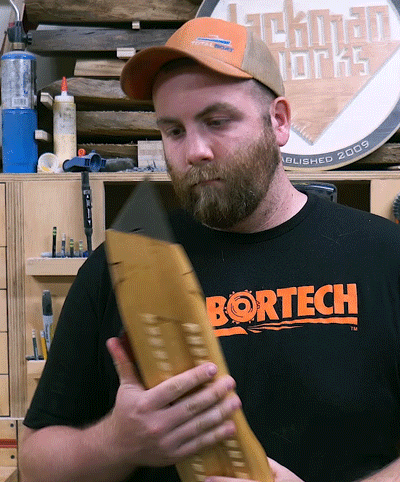 Paul Jackman Licking Sharp Cutter GIF