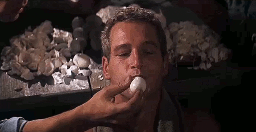 Paul Newman Eats Eggs GIF