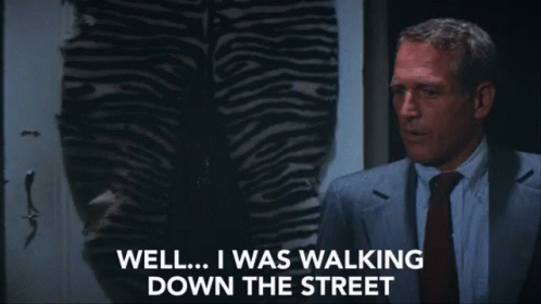 Paul Newman Walking Down The Street GIF