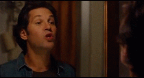 Paul Rudd Shouting At Mirror GIF