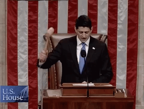 Paul Ryan Hitting Gavel And Clap GIF