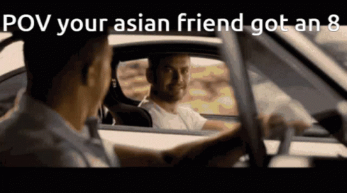Paul Walker Driving Car Along With Friend GIF