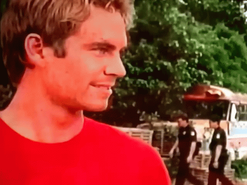 Paul Walker On Red Shirt GIF