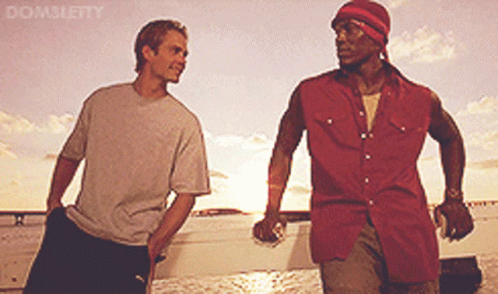 Paul Walker With Tyrese Gibson GIF