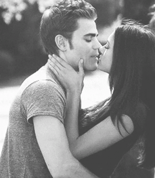Paul Wesley Kisses Nina Dobrev GIF