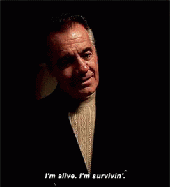 Paulie Walnuts I'm Alive I'm Survivin GIF