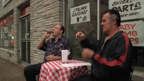 Paulie Walnuts And Tony Relaxing GIF