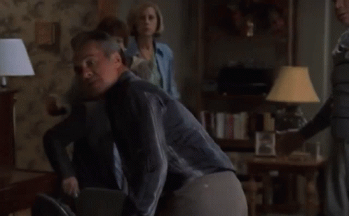 Paulie Walnuts Throwing Chair GIF