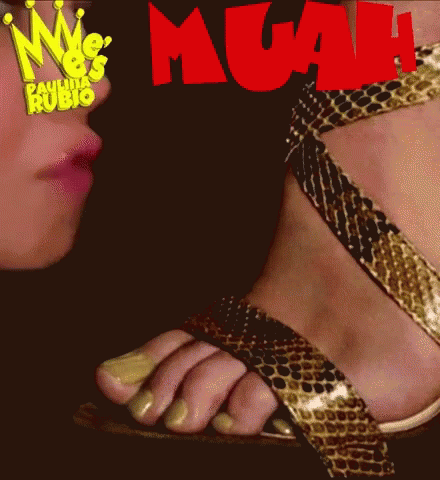 Paulina Rubio Kissing Foot Fetish GIF
