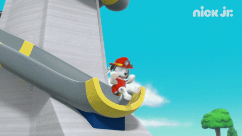 Paw Patrol Cartoon Fun Slide GIF