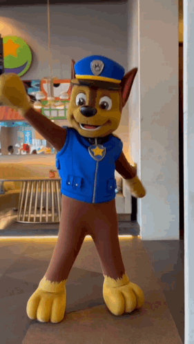 Paw Patrol Mascot Standing In Room GIF