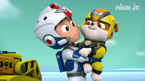 Paw Patrol Rubble Ryder Lick GIF