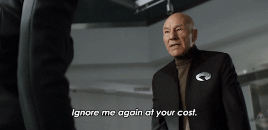 Pay Attention To Me Patrick Stewart GIF