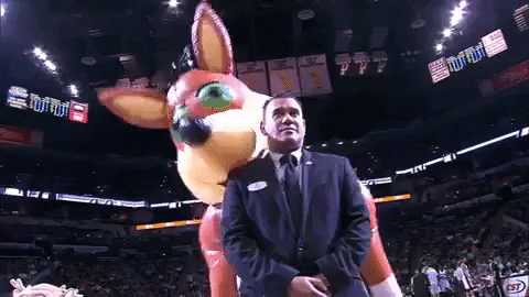 Pay Attention To Me San Antonio Spurs Mascot GIF