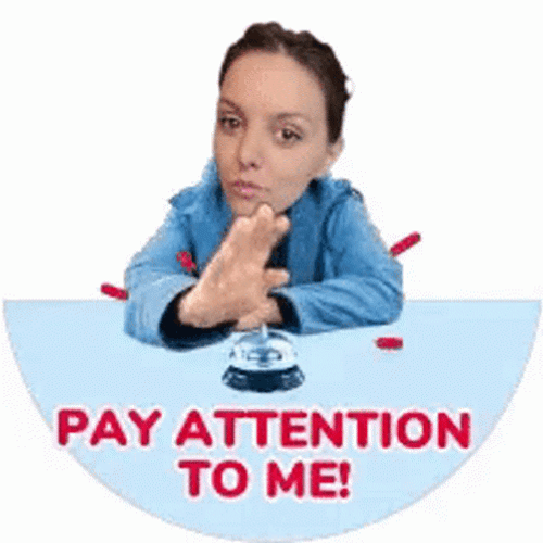 Pay Attention To Me Woman Pressing Bell GIF