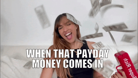 Pay Day Spending Money GIF