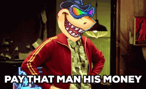 Pay That Man His Money Shark Head GIF