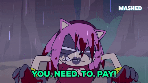 Pay Up Amy Rose Hedgehog Angry GIF