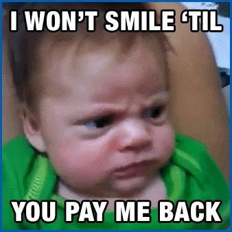 Pay Up Frowning Baby GIF
