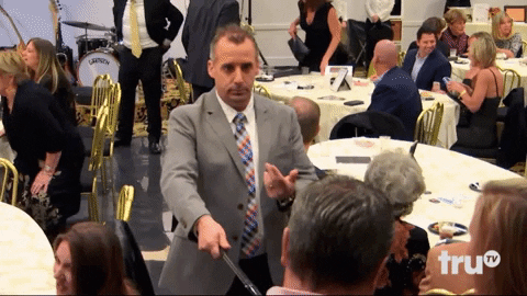 Pay Up Man At An Event GIF