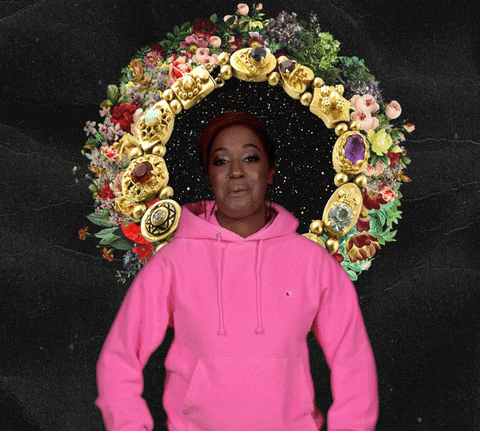 Pay Up Woman In Pink Hoodie GIF