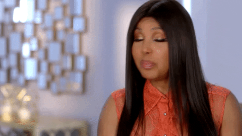 Pay Up Woman Wearing Orange Top GIF