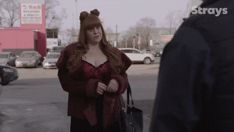 Pay Up Woman Wearing Red Dress GIF
