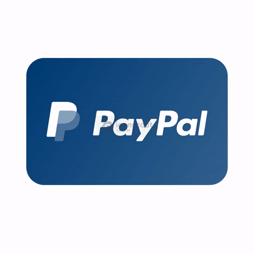 Paypal Logo On A Blue Background With A White Outline GIF