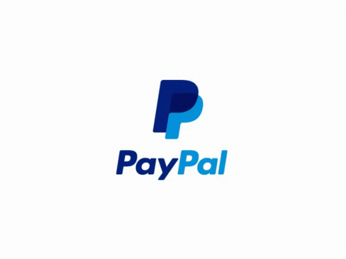 Paypal Logo On A White Background That Is Blue GIF