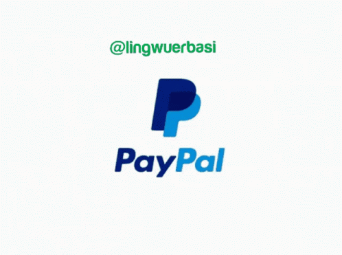 Paypal Logo On A White Background With @Lingwuerbasi GIF