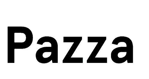 Pazza Word in Rainbow Background