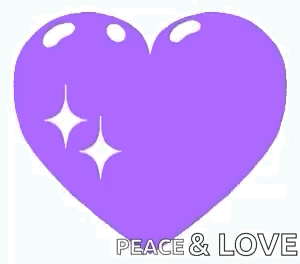 Peace And Love Moving Heart GIF