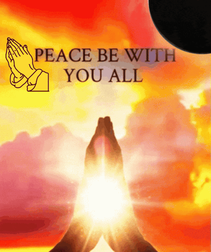 Peace Be With You Poster Sunset