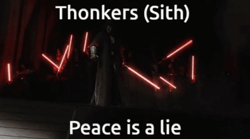 Peace Is a Lie Poster with Lightsabers