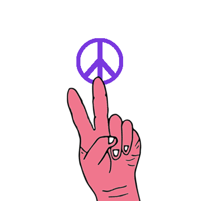 Peace Out Logo Sign Cartoon Animation GIF