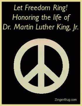 Peace Sign Let Freedom Ring Honoring Dr. Martin Luther King Jr