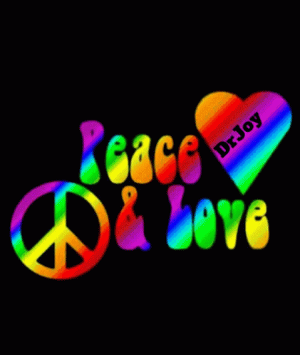 Peace Sign Shine On Peace & Love GIF