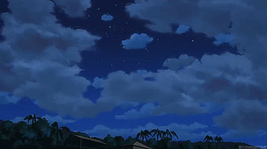 Anime Fairy Tail Looking Up At Night Sky GIF  GIFDBcom