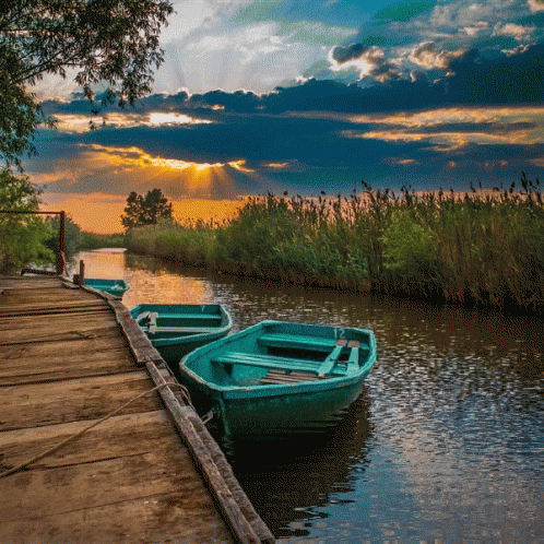 Peaceful Boating Experience GIF