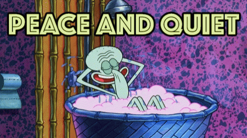 Peaceful Relaxing Bath For Squidward GIF