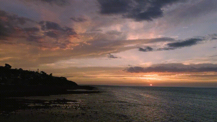 Peaceful Sunset Drone GIF