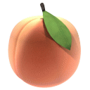 Spinning Scrumptious Peach Moving Art GIF