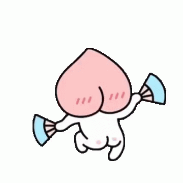 Adorable Peach Head Dancing GIF